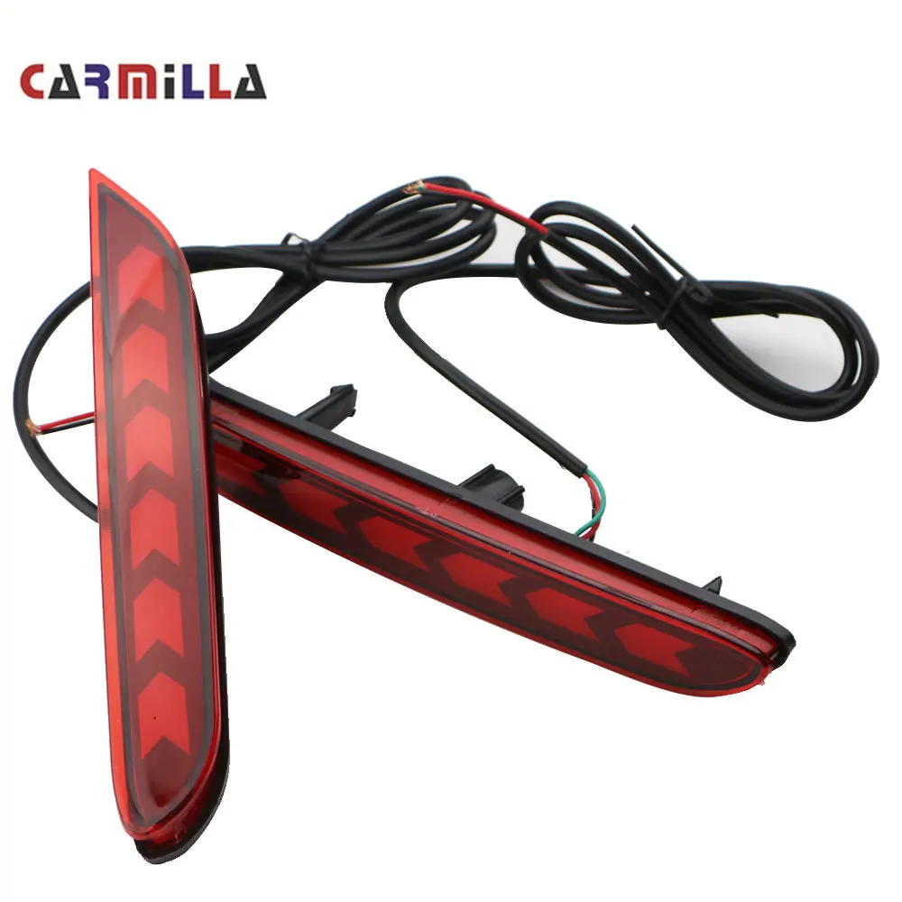 Carmilla 1 Pair Led Rear Bumper Light Back Bumper Lights for Nissan Xtrail X-trail T32 Rogue 2014 - 2016 Tail Brake Light