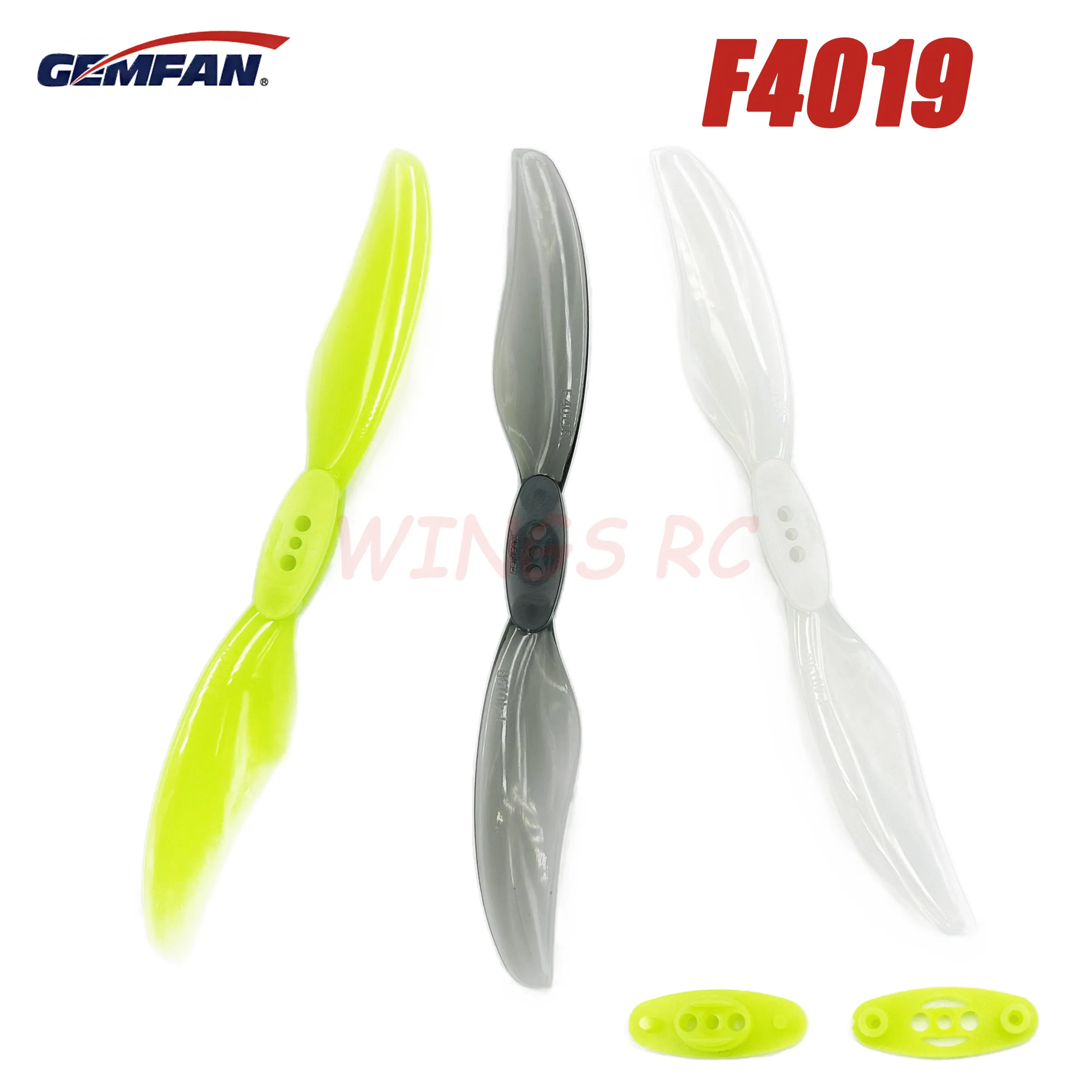 24pcs/ 12Pairs Gemfan Floppy Proppy F4019 4019 4X1.9 2-Blade PC Folding FPV Propeller 3 Hole Props for RC FPV Racing 4inch Drone