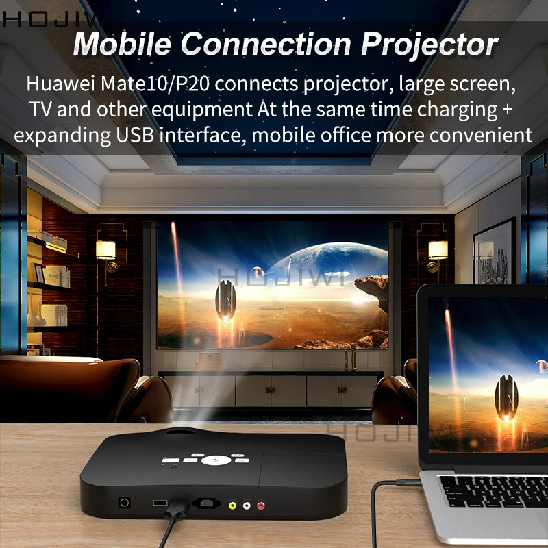 HOJIWI-Cable USB tipo C a HDMI, convertidor 4K, 3,1, para MacBook, Huawei Mate 30, portátiles tipo C, DP, HDMI, adaptador AB03