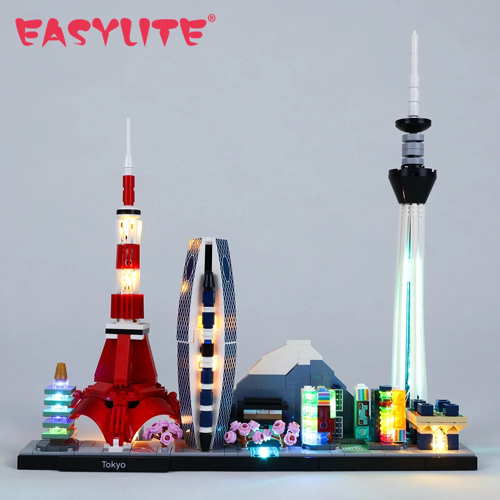 EASYLITE LED Light Set For 21051 Architecture Tokyo Skyline Souvenir DIY Toys Lighting Kit No Model