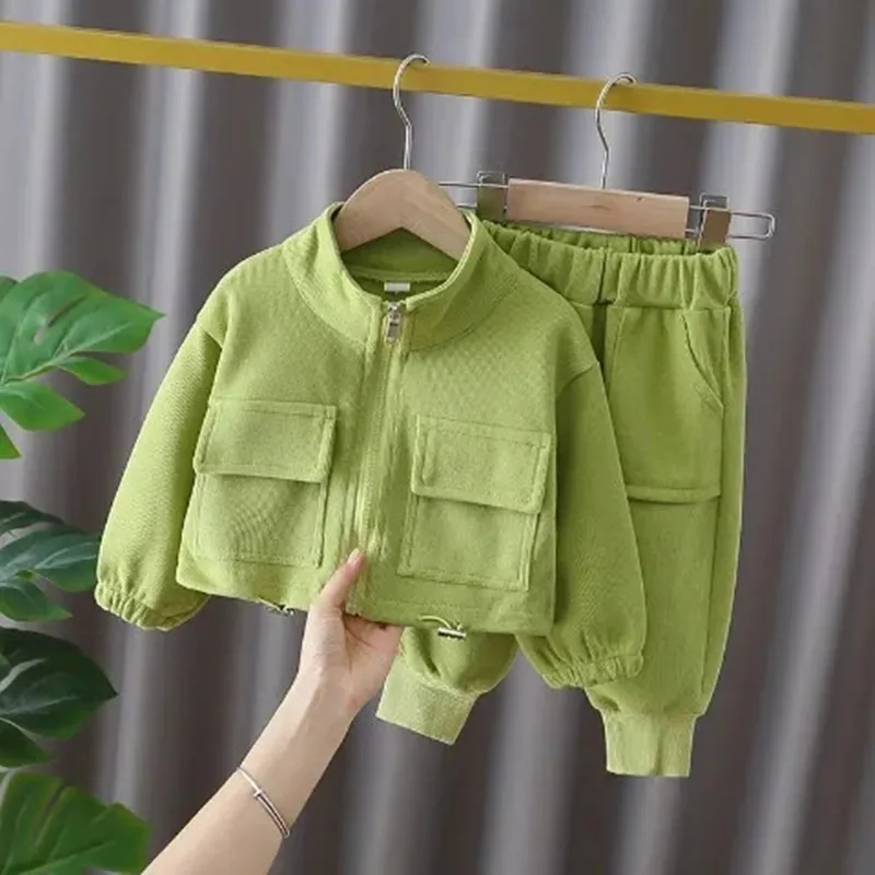 Mädchen Anzug Frühjahr und Herbst Neue Baby Mädchen Casual Jacke + Hosen 2-teiliges Set Von kinder Kleidung anzug 0 2 4 6 Y