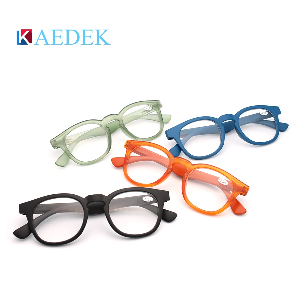 KAEDEK 2023 transparent Brand Reading Glasses Round Men Women Glasses With Flex French Concept Presbyopia