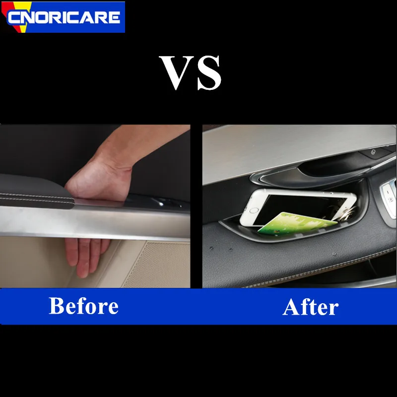 Car Door Armrest Storage Box Decoration For Mercedes Benz C Class W205 2015-18 GLC X253 2016-18 Interior Modified Accessories