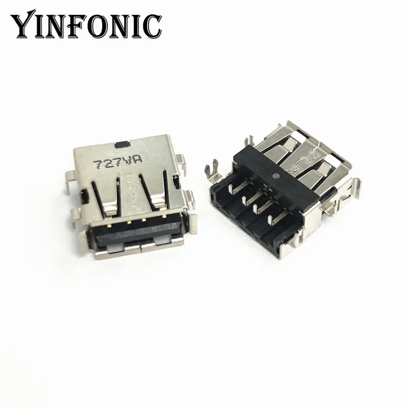 

10Pcs/Lot USB 2.0 4Pin A Type Female Socket Connector 4 Feet 90 Degree Data Transmission USB Jack For PC motherboard