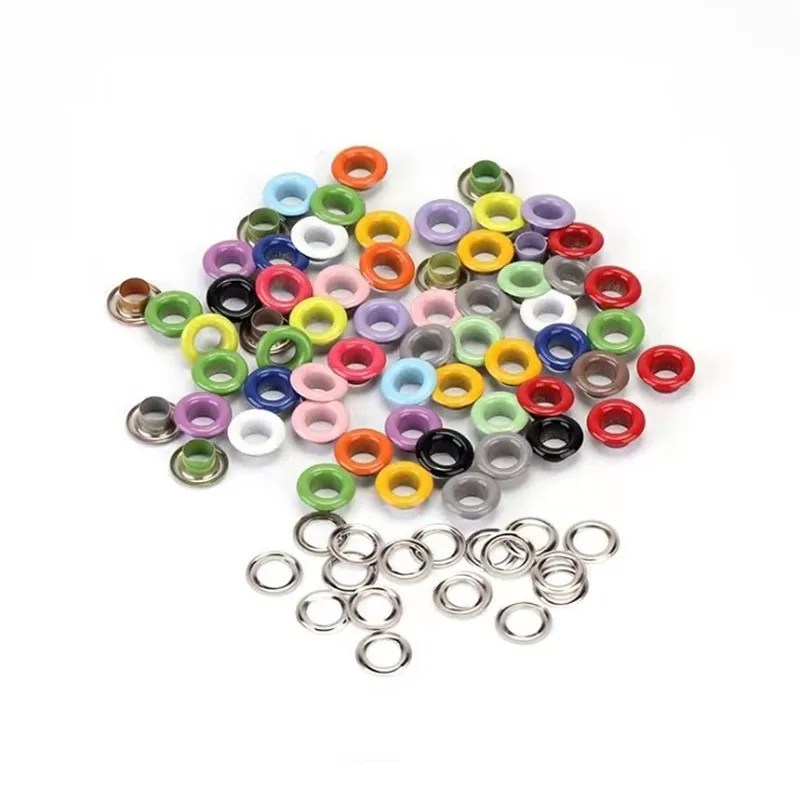 100pcs 4mm Metal Eyelets For DIY Leathercraft Scrapbooking Shoes Belt Cap Bag Tags Sewing Garment