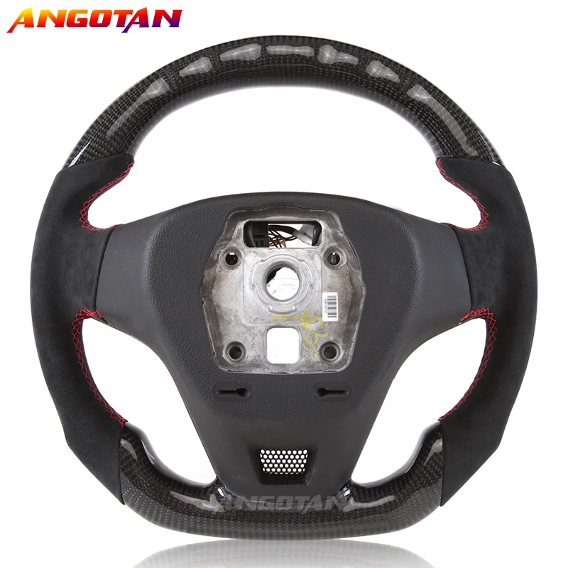 Sports LED Steering Wheel Volante For Chevrolet Camaro  2014 Carbon Fiber Alcantara Leather Steering Wheel