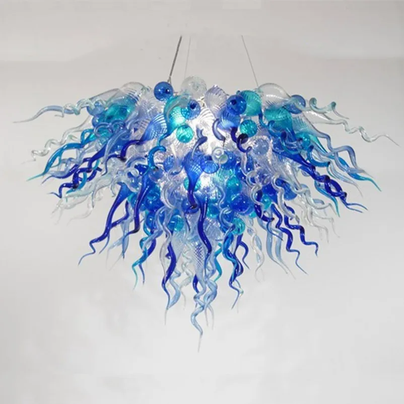 Modern Pendant Lights LED Hand Blown Glass Chandelier for New House Art Decoration Room Lamps