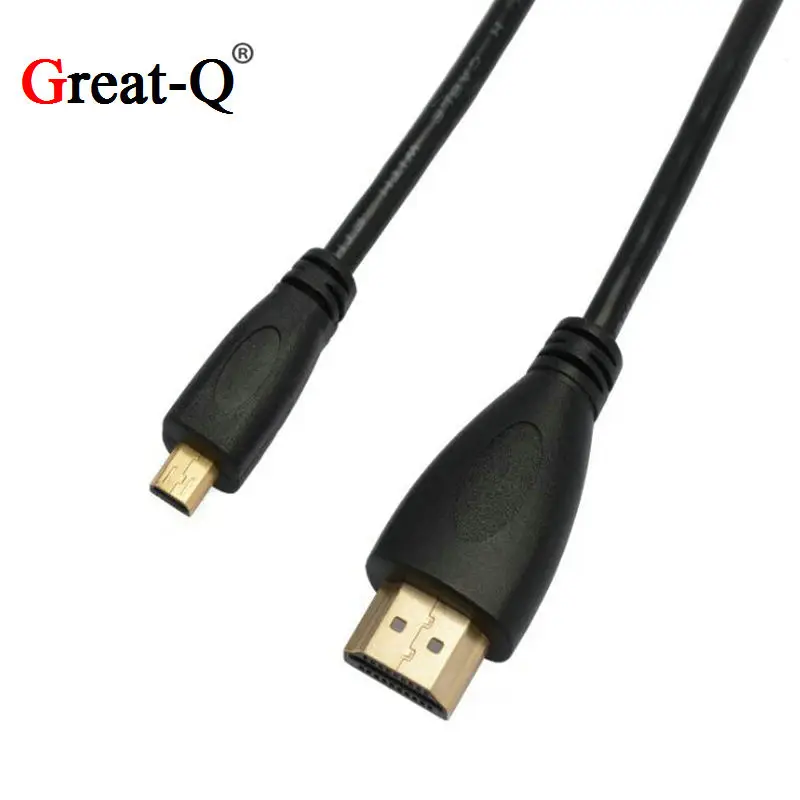 Angled V1.4 M/M HDMI-Compatible to Micro HDMI Audio Video Cable 1080p 1440p For HDTV PS3 XBOX 3D HD TV Camera Projector