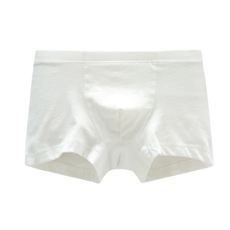 3pcs/pack Children Underwear Solid Color White Shorts Cotton Big Boy Boxer Panties Boys Underwear Briefs Toddler Underpants New