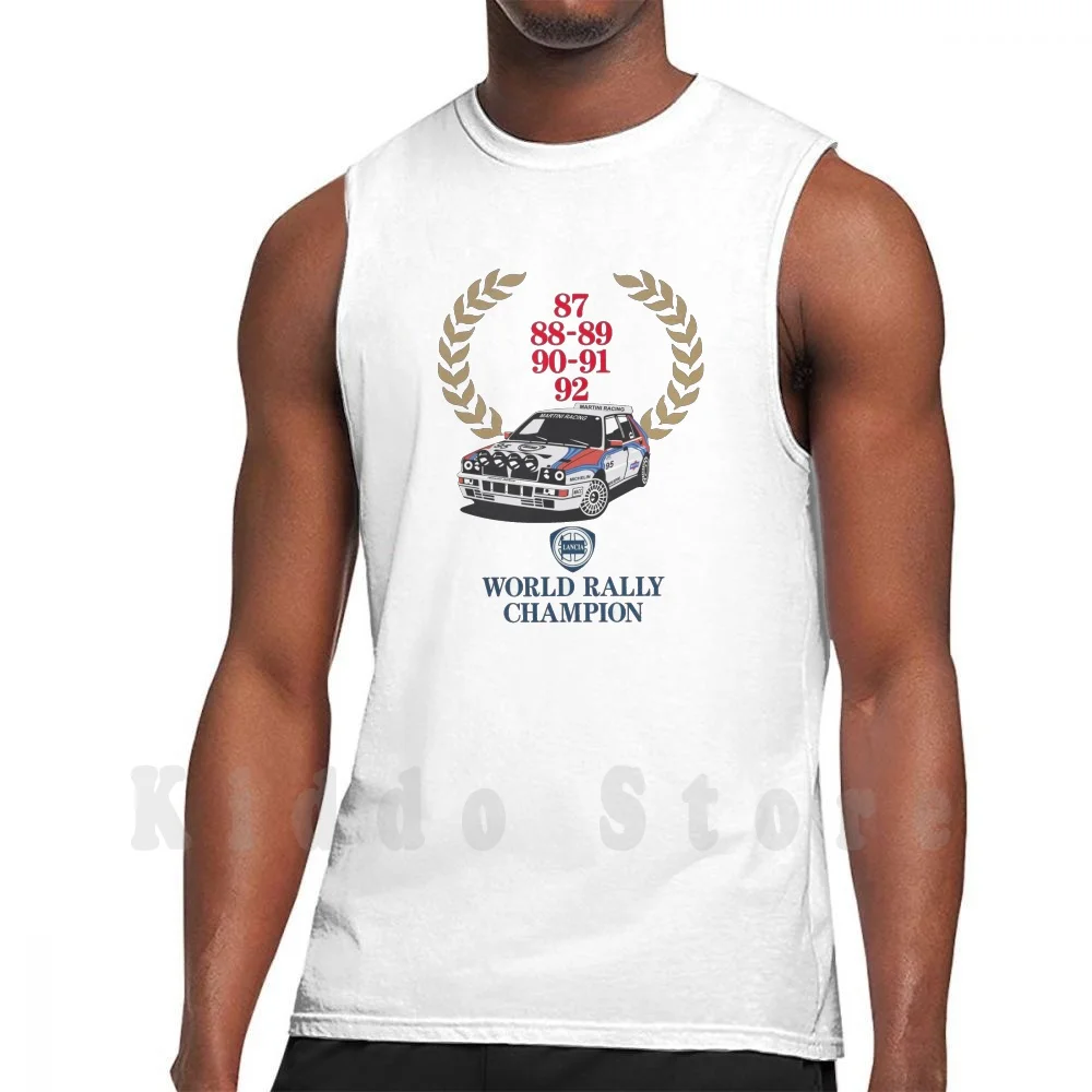 Lancia Racing World Rally Tank Tops Vest Sleeveless Lancia Delta Integrate Hf Stratos S4 Car Tuning Wrc Rally World