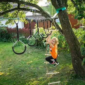 Outdoor swing rings gymnastic ring climbing hanging rings swing accessories children's climbing equipment garden sports toys