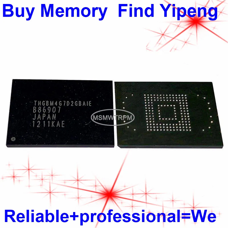 

THGBM4G7D2GBAIE BGA169Ball EMMC 4.41 16GB Mobilephone Memory New original and Second-hand Soldered Balls Tested OK