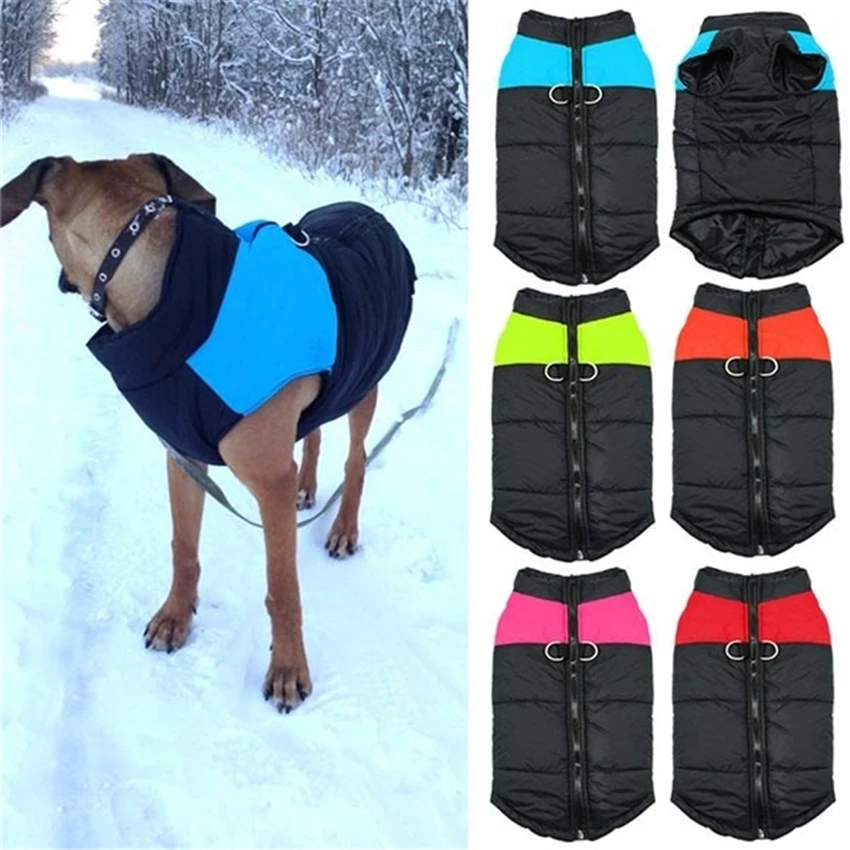 S-7XL Pet Dog Clothes Fashion Winter Thicken Warm Cotton Dog Coat Waterproof Jacket for Puppy Small Medium Large Dogs Vest