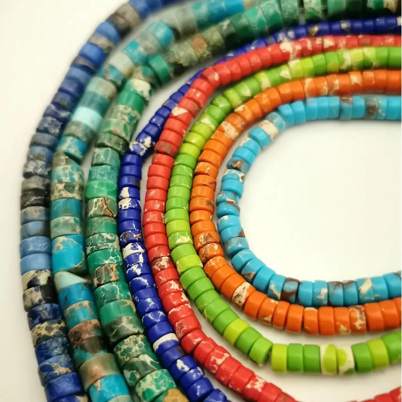12mm 20mm bunte flache natürliche runde Lava Perlen Vulkan gestein lose Spacer Perlen Schmuck Ohrringe Halskette machen DIY Armband – Detail 2