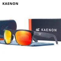 KAENON gafas de sol polarizadas exteriores para hombre, gafas de sol cuadradas BURNET XL antideslumbrantes, montura de Material TR90, lente mejorada de 1,1mm CE