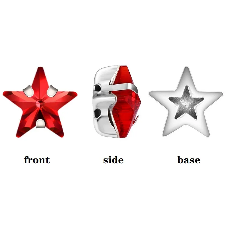 New arrival high quality K9 glass crystal Five-pointed star shape sew on rhinestones with claw for clothing/Crafts