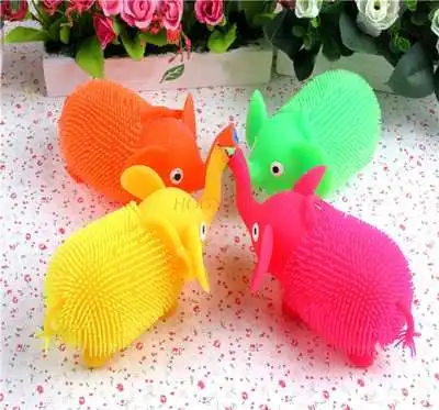 Baby Elephant Vent Hair Ball Child Gift Small Shiny Toy Decompression Ball Illuminating Animal 2021