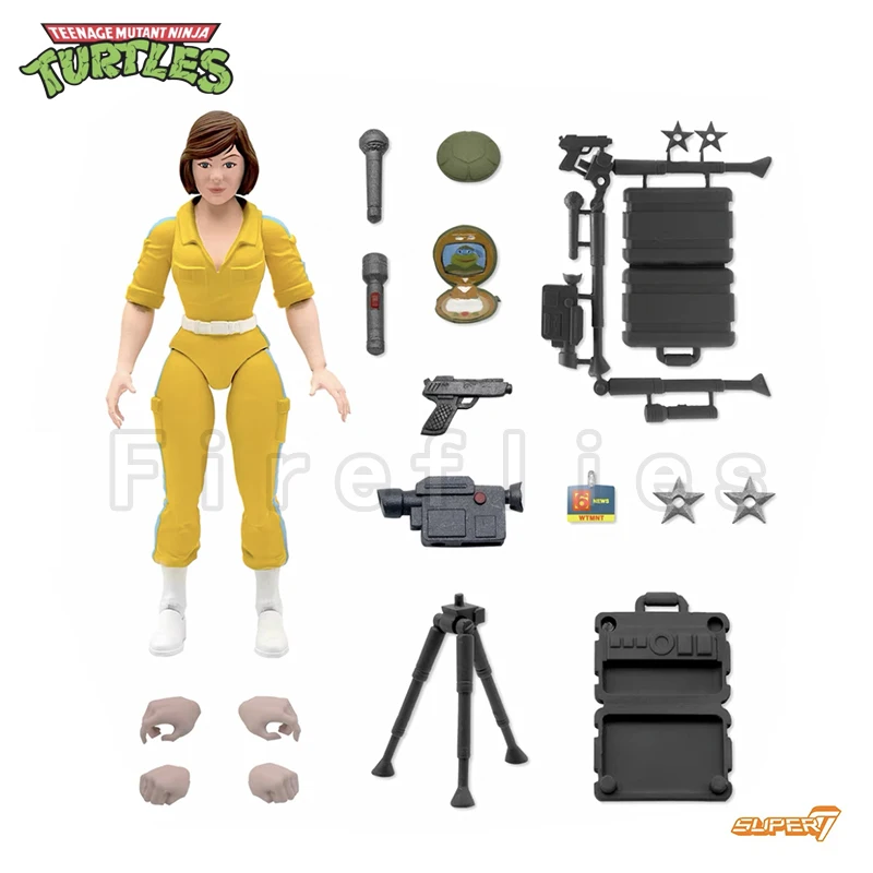 

7inches Super7 Turtles Action Figure Wave 3 Ultimates April O'Neil Anime Movie Model For Gift