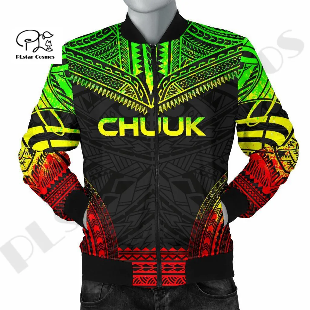 PLstar Cosmos Chuuk Tattoo Tribal  Polynesian Bomber Jacket 3D Printed New Fashion Hip-Hop Sportswear Unisex Casual Windbreaker