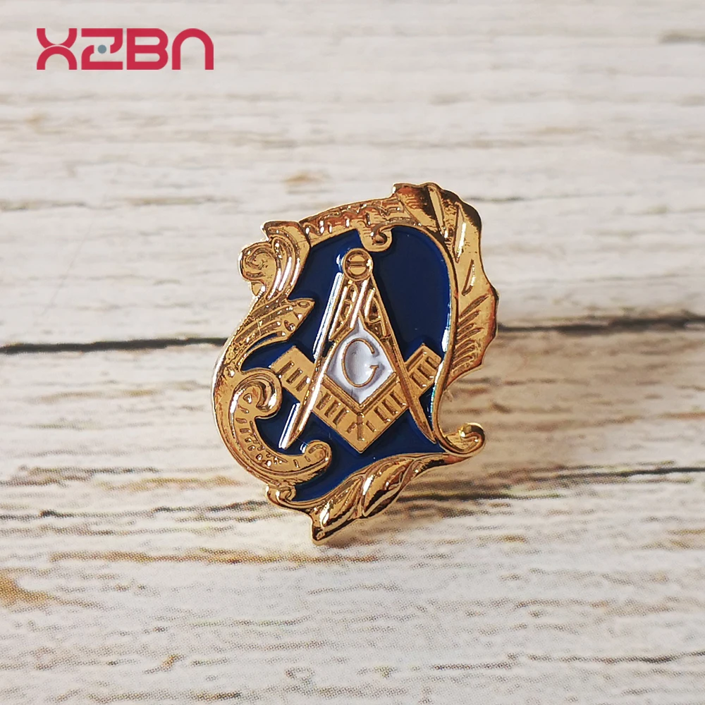 Masonic Lapel Pins 3D Badge Mason Freedom Freemason Zinc Alloy Material gold plating banquet brooch exquisite souvenirs gifts