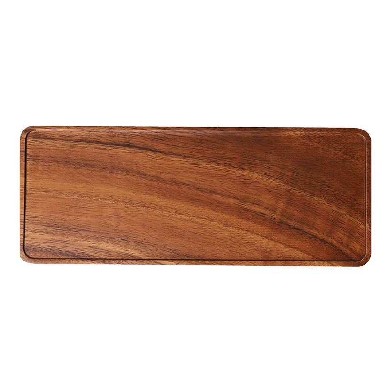 LUDA South American Walnut Tray, Solid Wood Wooden Afternoon Tea Tray, Fruit Tray, Coffee Shop Simple Snack Tray