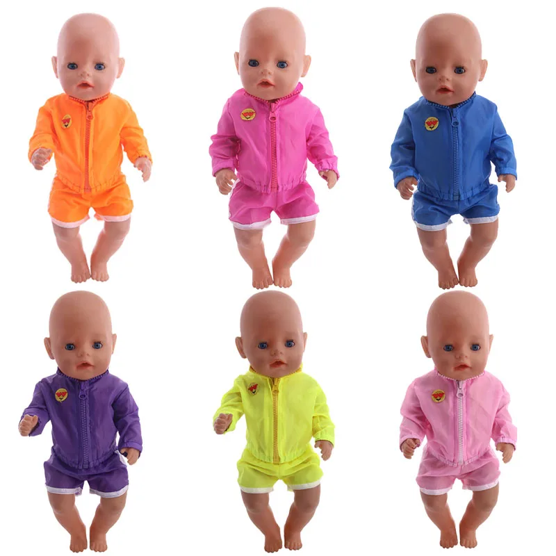 Doll Color Sports 2Pcs/Set Unicorn Pajamas Fit 18 Inch American Doll&43Cm Born Baby, Our Generation, Birthday Girl's Toy Gift