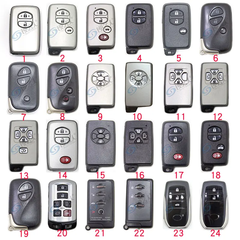 Casing Kunci Remote 3 Tombol untuk Toyota Camry Reiz RAV4 Highlander 3 Tombol Casing Kunci Fob untuk Toyota Crown Prado Land Cruiser Lexus