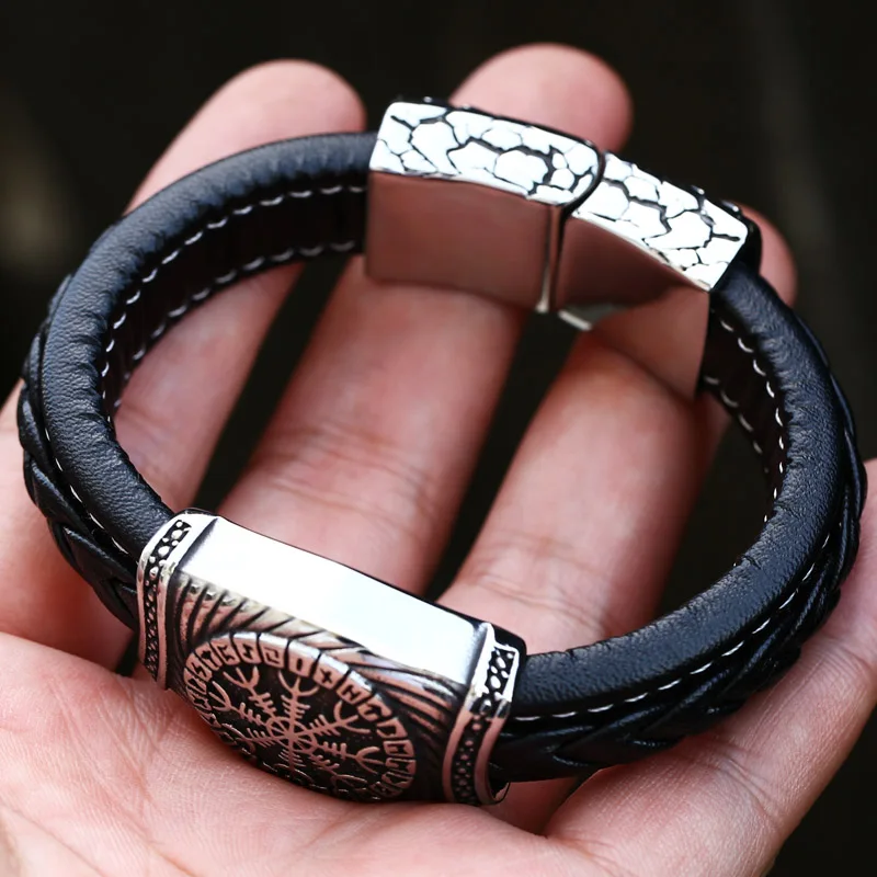 Beier 316L Stainless Steel dropshipping thor's hammer mjolnir bracelet viking scandinavian norse viking bracelet Men BC-L054