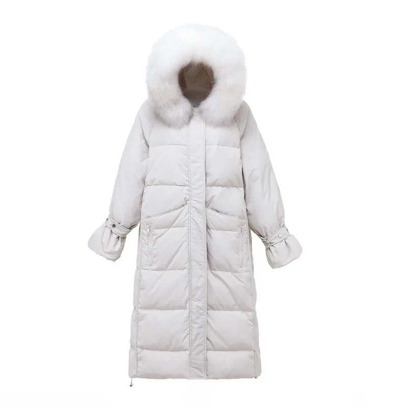 2019 Brand Winter White Duck Down Jacket Women Long Down Parka Thick Warm Down Coat Female Outwear Jackets Hiver LW1613