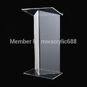 

Free Shipping Deluxe Beautiful Modern Design Cheap Clear Acrylic Lectern podium plexiglass