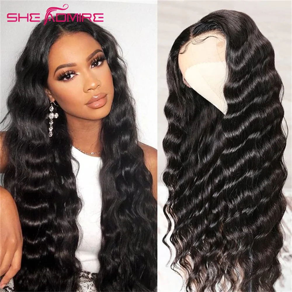 Loose Deep Wave Human Hair Wigs 13X4 13X6 HD Lace Frontal Wig Brazilian Pre Plucked 5x5 6x6 Closure Wigs For Women Human Hair