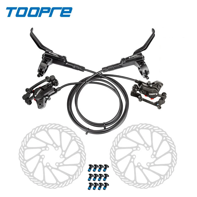 TOOPRE MTB Oil Disc Brake for Mountain Pulling Brake Universal Bicycle Accessories Hydraulic Bike Hydraulic Disc Brake Set Kit