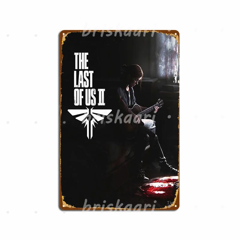 Ellie The Last Of Us Part 2 Metal Signs Pub Garage Decoration Wall Mural Wall Decor Metal Posters