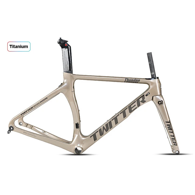 Twitterサンダーカーボンロードバイクフレーム、シートポスト 