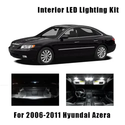 12 Bulbs White LED Car Dome Ceiling Light Interior Kit Fit For 2006-2009 2010 2011 Hyundai Azera Trunk Door License Plate Lamp
