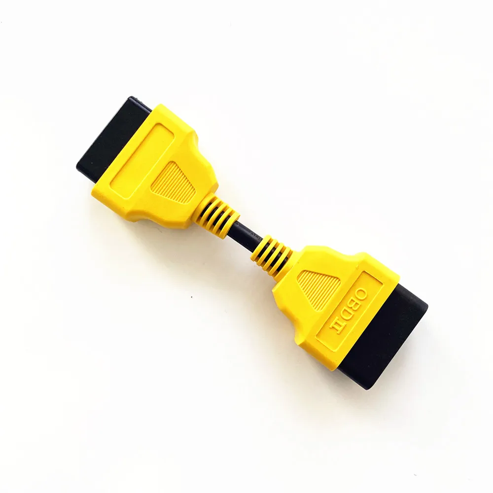 13CM / 30CM Yellow OBD2 Extension Cable Male to Female interface Durable 16pin OBD 2 Plug Extension Adapter