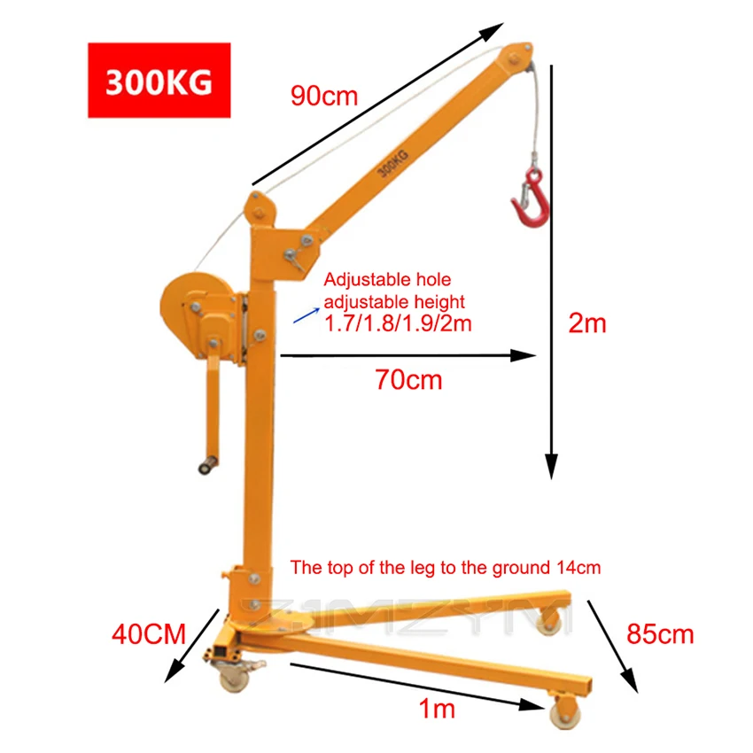 200KG/300KG/500KG Đa Năng Xử Lý Cần Trục Hộ Gia Đình Cần Cẩu Di Động Gấp Nhỏ Cần Cẩu Di Động xe Nâng Cần Cẩu Máy