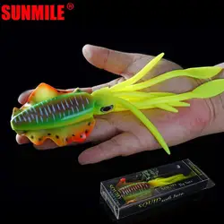 SUNMILE Fishing Soft Lure 48g 20cm Luminous/UV Squid Jig Fishing Lures Octopus Lure Swim Wobbler For Sea Fishing Wobbler Bait