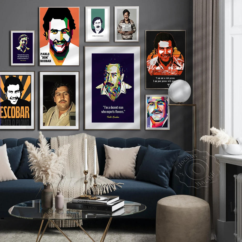 Pablo Escobar Poster, Wall Art Decor, Prints Poster, Pablo Wall stickers, Escobar Wall Picture, Retro Poster, Vintage Art