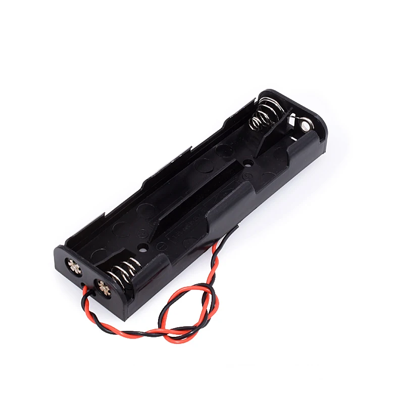 

Long Strip Type 4 X 1.5V AA Batteries Holder Plastic Case 6V Housing AA Battery Black Storage Box With Wire Leads