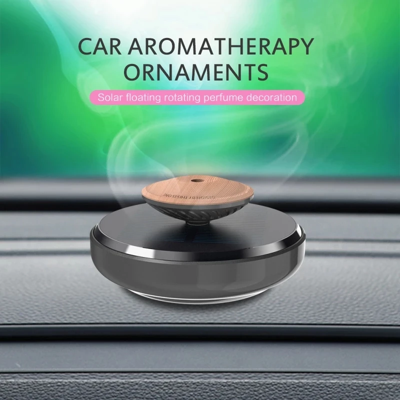 Solar Car Fragrance Diffuser Suspension Rotating Perfume Air Aromatherapy Expel odor and purify air