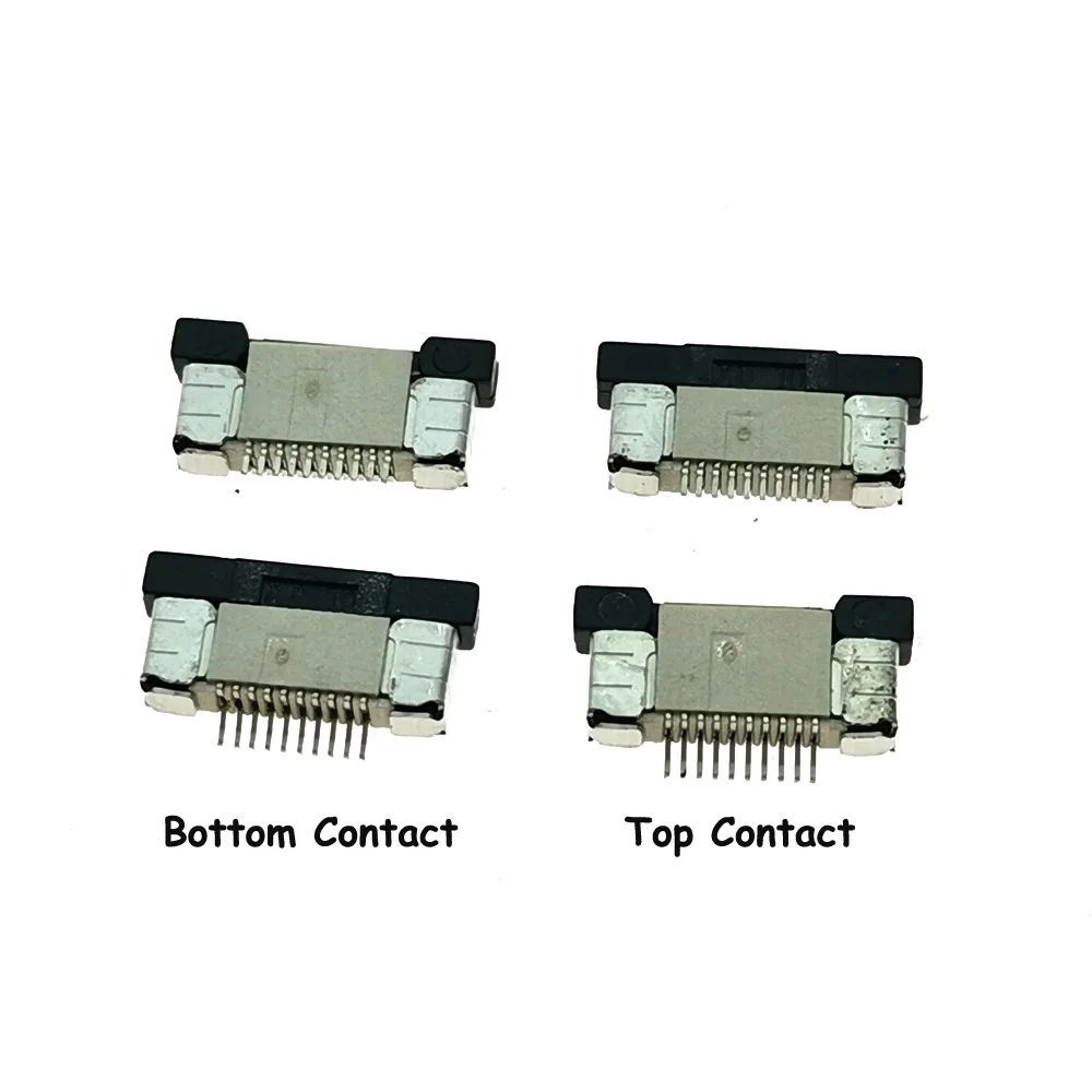 Sample, 10Pin FPC FFC connector socket,10 pin 0.5mm flex cable socket for LCD screen interface.ROHS,10P