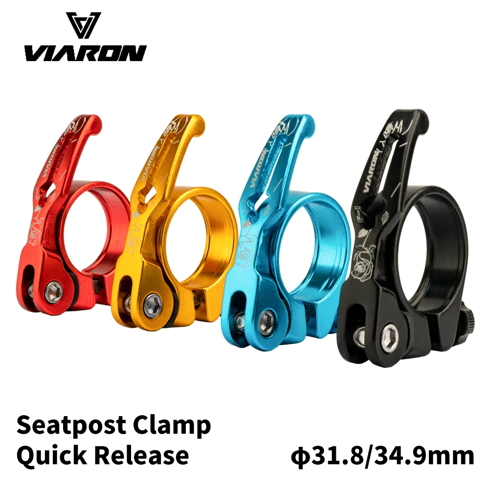 

VIARON MTB Bicycle Seatpost Clamp Quick Release Ultralight Cycling Seat Post Mount 31.8mm 34.9mm Bike Accessories for Bicycle