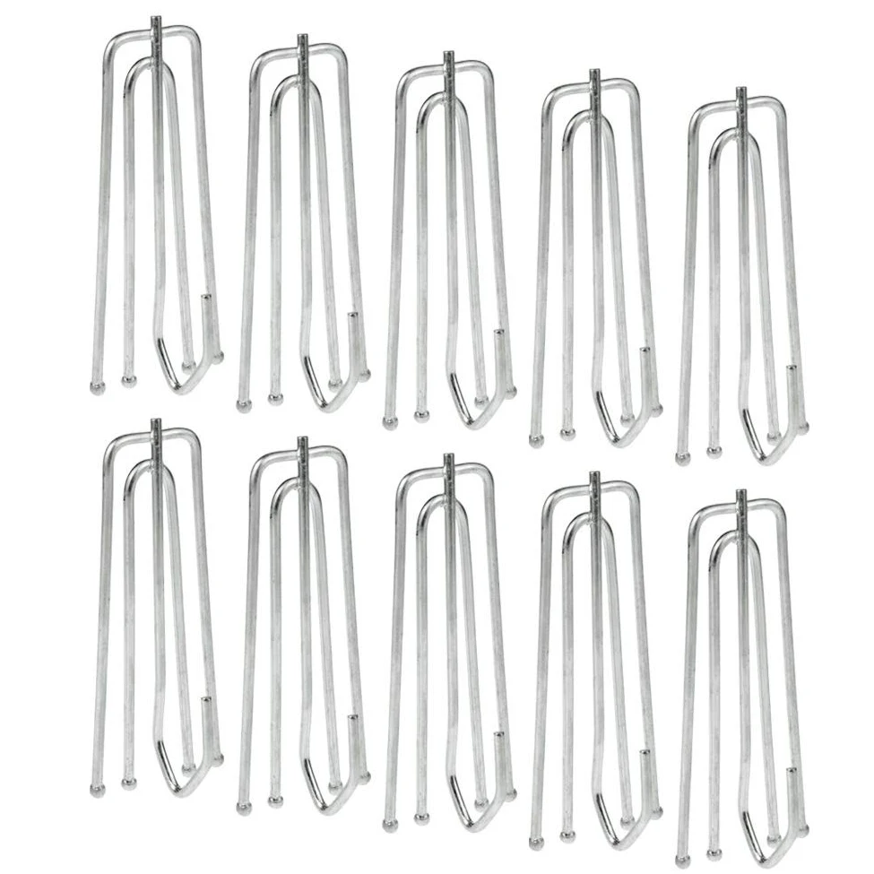 20 pcs Stainless Steel Curtain Pleater Tape Hooks Stainless Curtain Pleat Hook