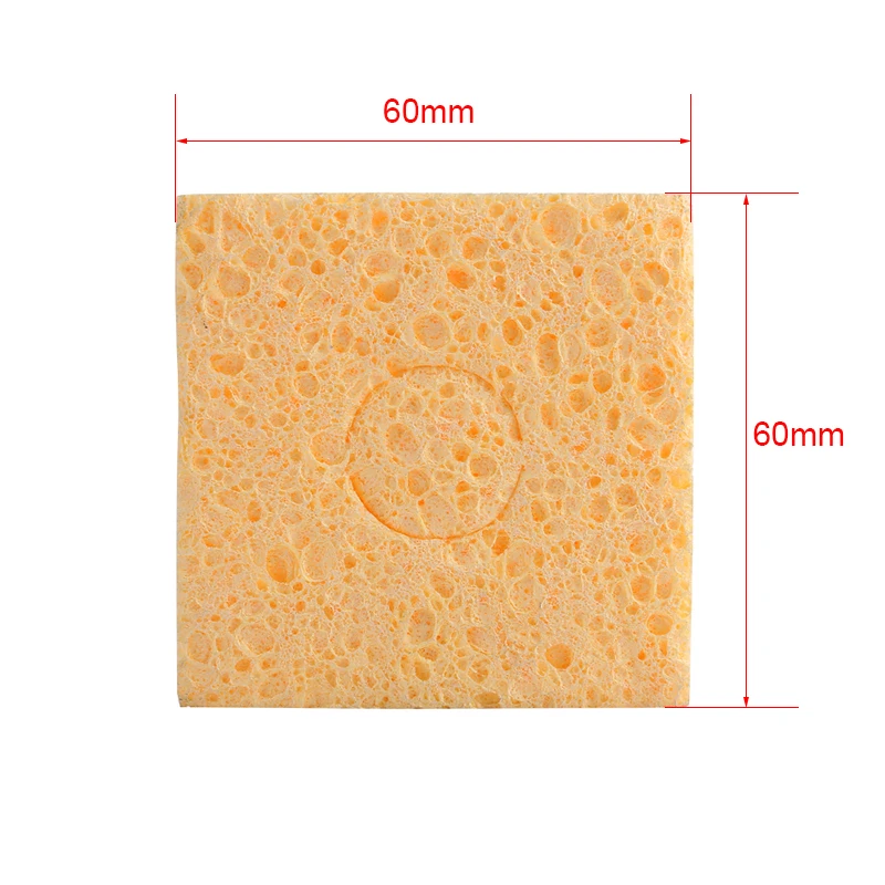 60 millimetri * 60mm Giallo Saldatura del Ferro Punta di Saldatura Pulizia Spugna Pad Ad Alta Temperatura di Saldatura della Ripresa di Accessori