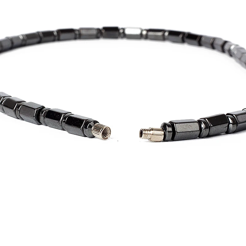Natural Facted Hematite Necklaces Women Fashion Section Hematite Beads Necklace Reiki Healing Healthy Soul Jewelry Accessories