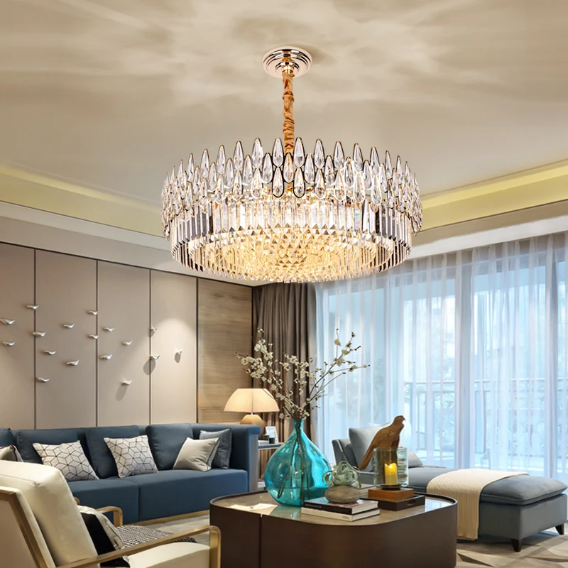 

Modern simple LED Luxury Crystal Light dining room bedroom original Transparent ceiling Lamps Hardware bar table pendant lantern