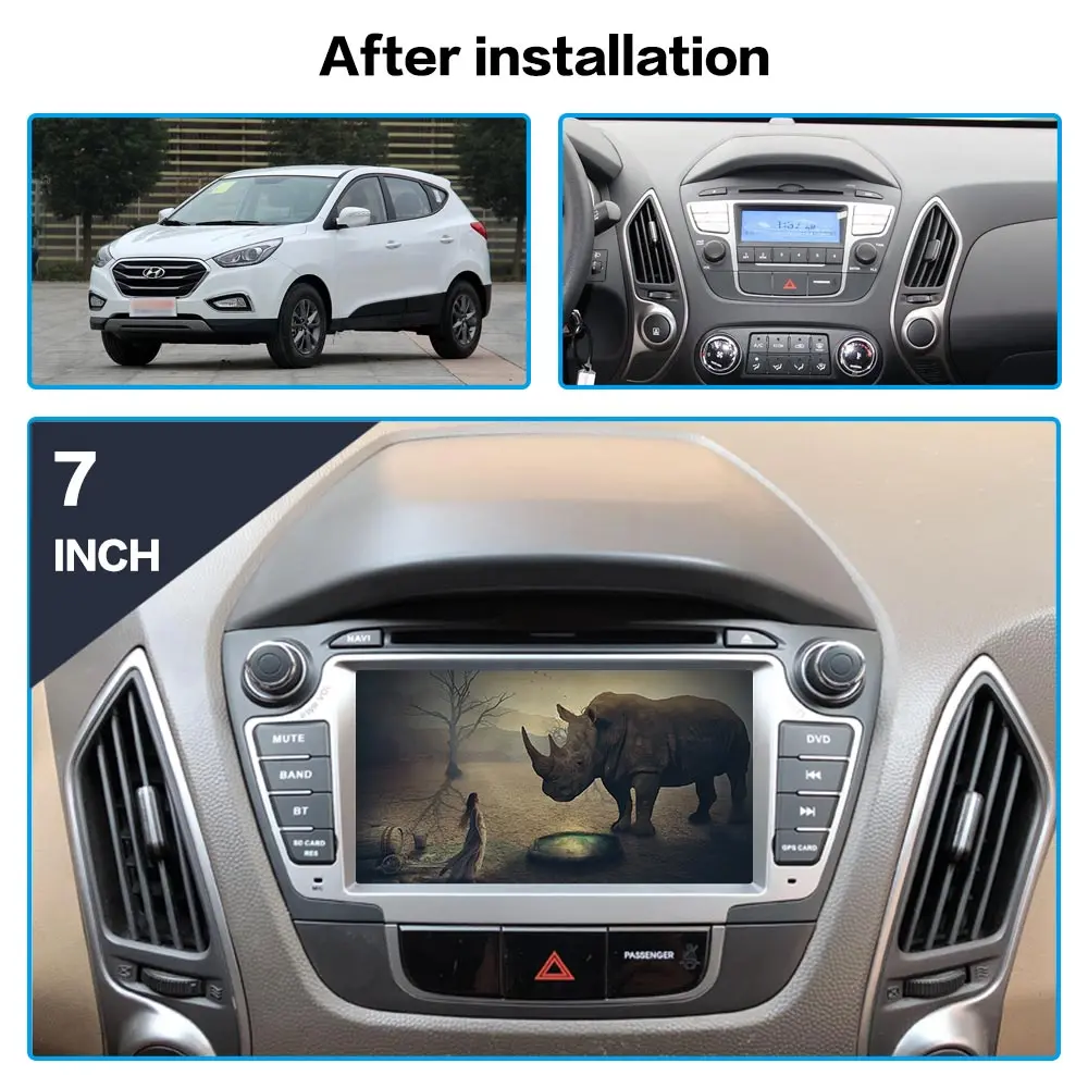 For Hyundai IX35 Tucson 2009-2014  Car radio player Android 10  64GB  GPS Navigation Multimedia Player Radio navigator carplay