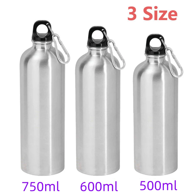 Sublimation Blank Aluminum Water Bottle Portable Drink Bottle, Travel Sport, Outdoor Bicycle, 500 ml, 600 ml, 750ml