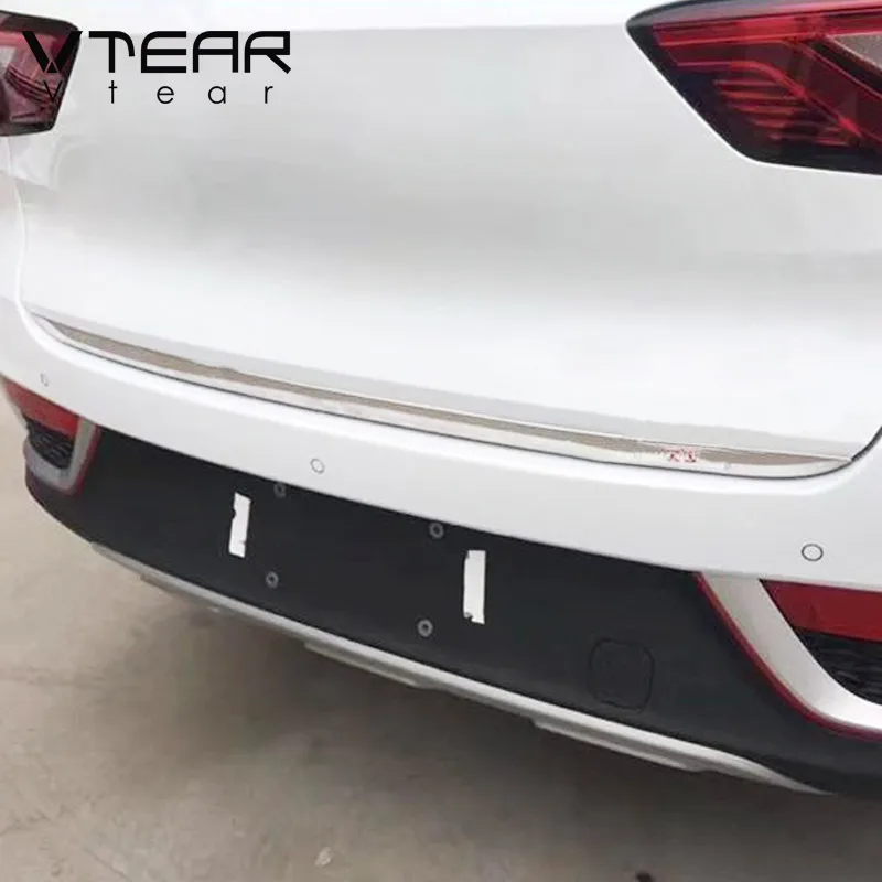 Vtear For Mg Zs Rear Door Tailgate Trim Chrome Decorative Car Strip Cover Accessories Trunk Hatch Handle Car-Styling Exterior